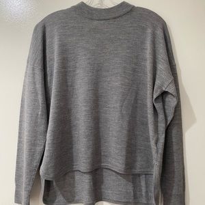 Madewell high low gray sweater